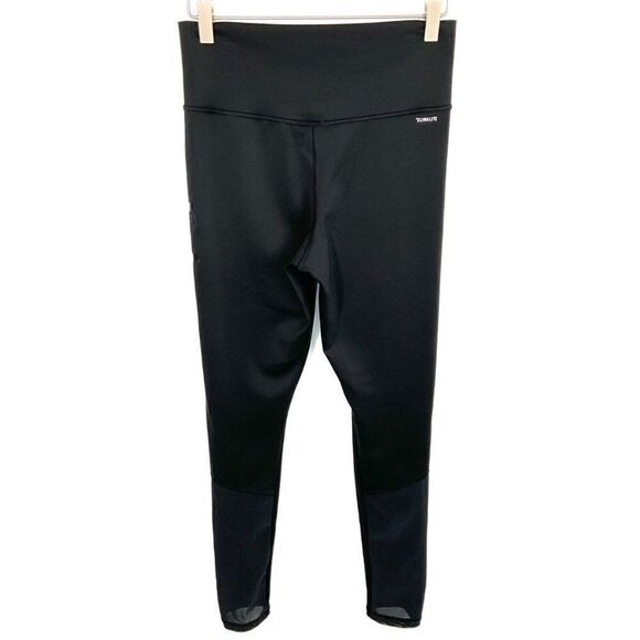 Adidas Black Spell Out Climalite Mesh Full Length Leggings Small - Picture 4 of 6